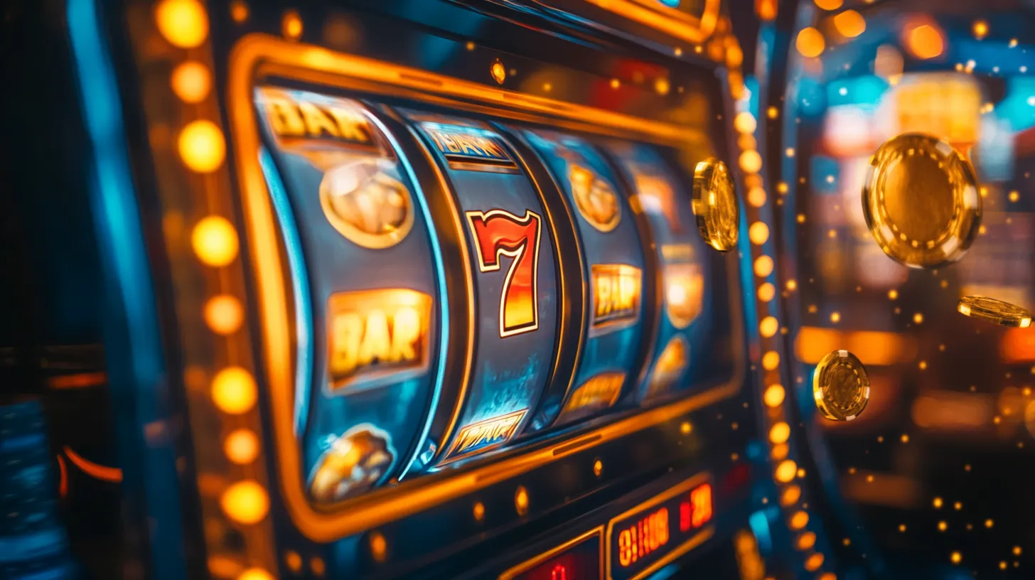 Mobile player reviewing Inferno Slots titles on a smartphone with gold and lava interface accents.